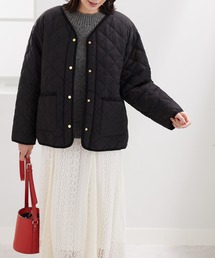 BELLUNA PLUS（ベルーナ）の「パイピング使い裏ボアキルトコート（その他アウター）」