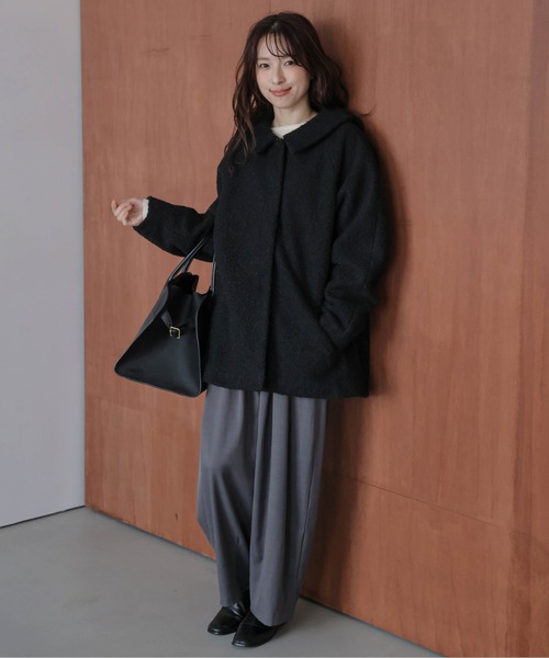 AMELY（エミリー）の「2WAYブークレーコート（その他アウター・レディース・ブラック/グレー/ベージュ/ブラウン・フリー）」の10枚目の写真