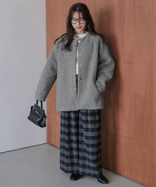 AMELY（エミリー）の「2WAYブークレーコート（その他アウター・レディース・ブラック/グレー/ベージュ/ブラウン・フリー）」の9枚目の写真