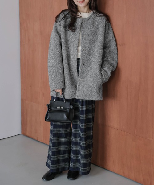 AMELY（エミリー）の「2WAYブークレーコート（その他アウター・レディース・ブラック/グレー/ベージュ/ブラウン・フリー）」の8枚目の写真