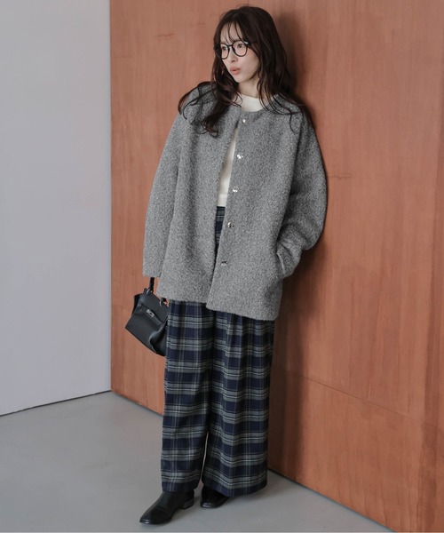 AMELY（エミリー）の「2WAYブークレーコート（その他アウター・レディース・ブラック/グレー/ベージュ/ブラウン・フリー）」の7枚目の写真