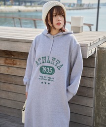 ［ athleta ］裏起毛スウェットフーディワンピース