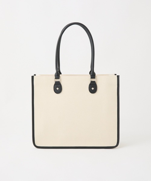 one after another NICE CLAUP(ワンアフターアナザーナイスクラップ)の「【WEB限定】刺繍入りトリミングトートバッグ(トートバッグ・レディース・ブラック/アイボリー/ホワイト系その他・FREE)」の13枚目の写真