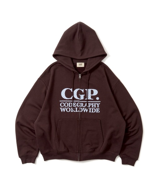 codegraphy（コードグラフィー）の「CGP Square Logo Dot Hoodie（パーカー・メンズ・ブラウン/ネイビー/グレー・LARGE/MEDIUM）」の5枚目の写真