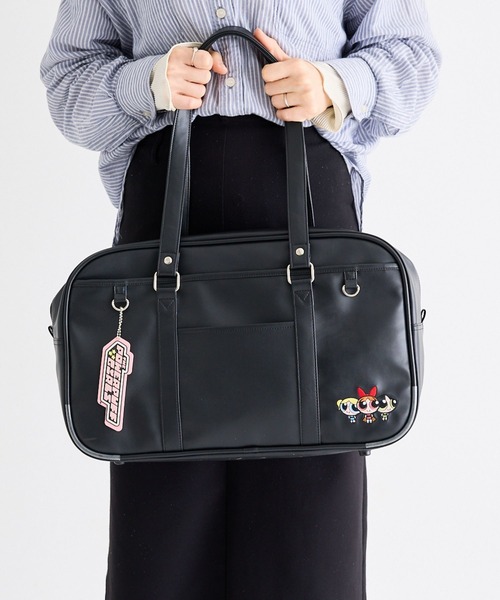 zucchero（ズッケロ）の「パワーパフガールズ パワパフ スクールバッグ スクバ 高校生 女子高生 ボストン型 カバン 大容量 合皮 学校 TPGSR-01（ショルダーバッグ・レディース・ブラウン/ブラック・FREE）」の13枚目の写真