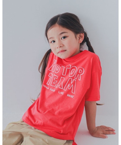2nd（セカンド）の「ジーンズベーセカンド MOTOR TEAMTシャツ（Tシャツ/カットソー・キッズ・レッド/ブラック/オフホワイト・120cm/130cm/140cm/150cm/160cm）」の3枚目の写真