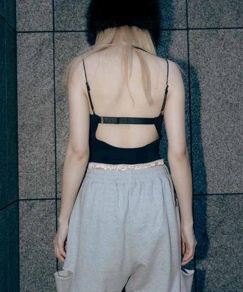 Carmelo(カーメロ)の「Cutout Sweat Wide Pants / カットアウトスウェットワイドパンツ(スウェットパンツ・レディース・グレー/ブラック/ネイビー・FREE)」の7枚目の写真