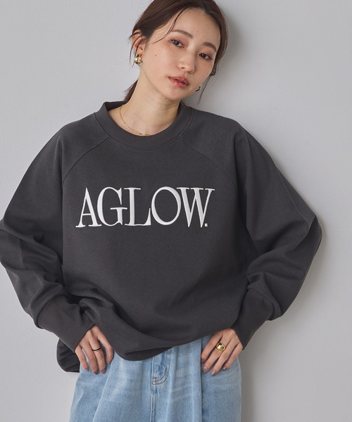 hunch(ハンチ)の「ブークレ 刺繍ロゴオーバートップス(Tシャツ/カットソー・レディース・ライム/チャコール/オフホワイト・FREE)」の4枚目の写真