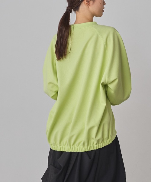 hunch(ハンチ)の「ブークレ 刺繍ロゴオーバートップス(Tシャツ/カットソー・レディース・ライム/チャコール/オフホワイト・FREE)」の12枚目の写真