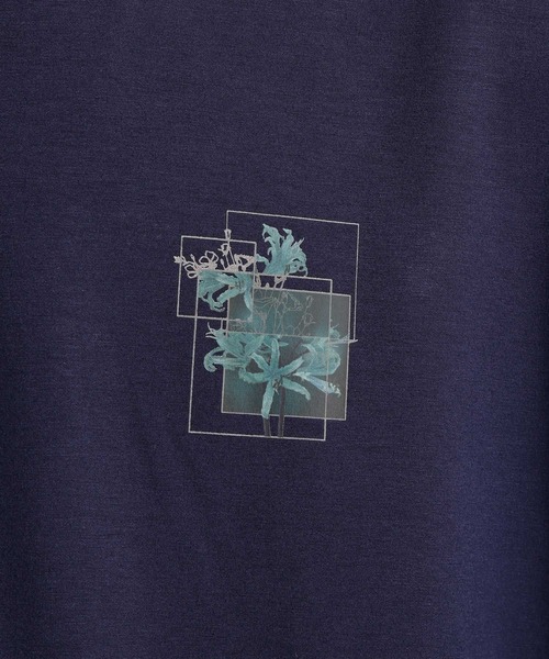 HARE(ハレ)の「フラワーコラージュバックプリントスウェット(HARE)(スウェット・メンズ・ブルー/グレー/ブラック/ホワイト・SMALL/MEDIUM)」の5枚目の写真