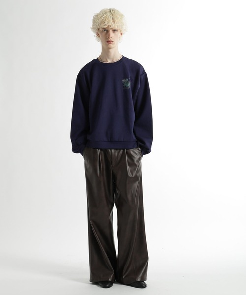 HARE(ハレ)の「フラワーコラージュバックプリントスウェット(HARE)(スウェット・メンズ・ブルー/グレー/ブラック/ホワイト・SMALL/MEDIUM)」の13枚目の写真