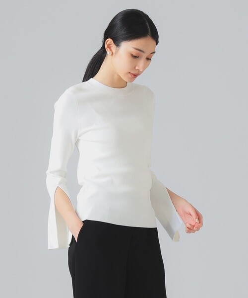 EFFE BEAMS（エッフェビームス）の「スリット テープ プルオーバー ニット（ニット/セーター・レディース・ブラック/ホワイト/レッド・ONE SIZE）」の10枚目の写真