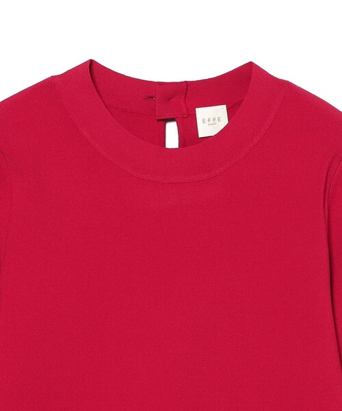 EFFE BEAMS（エッフェビームス）の「スリット テープ プルオーバー ニット（ニット/セーター・レディース・ブラック/ホワイト/レッド・ONE SIZE）」の9枚目の写真