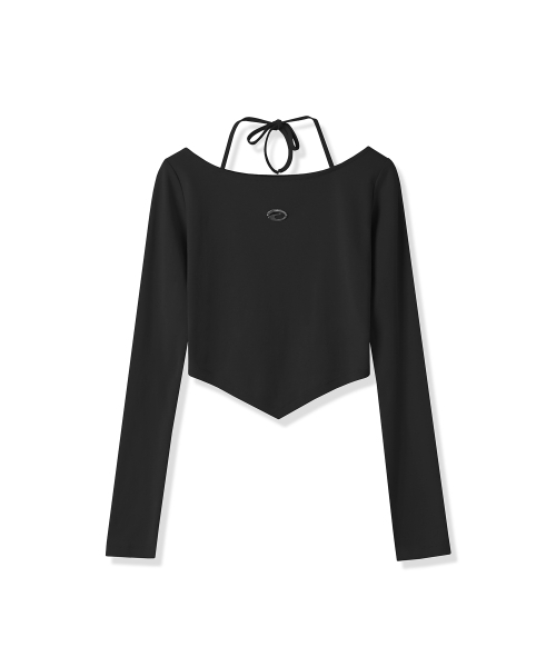ZENDUST(ジェンダスト)の「Strap Boat-neck Slender T-shirt - 3COL(Tシャツ/カットソー・レディース・チャコール/ブラック/グレー・SMALL/MEDIUM)」の8枚目の写真