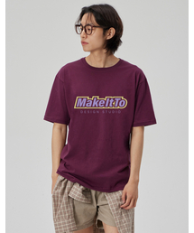 [BORDER LOGO] CREW NECK TEE_WINE
