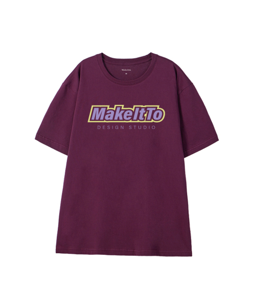 MAKEITTO（メイキット）の「[BORDER LOGO] CREW NECK TEE_WINE（Tシャツ/カットソー・メンズ・その他・MEDIUM/LARGE/X-LARGE/XX-LARGE）」の3枚目の写真