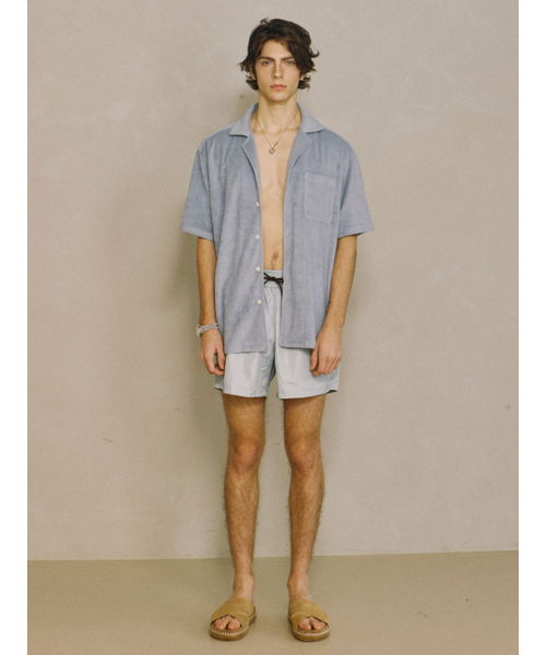 PADO SEOUL(パドソウル)の「テリーオープンカラーシャツライトブルー(シャツ/ブラウス・メンズ・その他・LARGE/X-LARGE)」の1枚目の写真