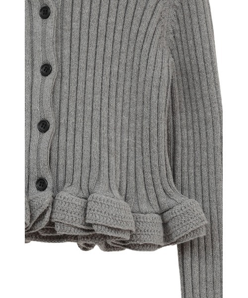 W FACE SHORT FRILLED KNIT TOPS 【公式通販】