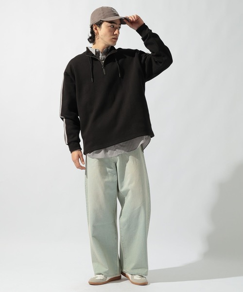 niko and...(ニコアンド)の「ショルダーラインハーフジッププルオーバー(Tシャツ/カットソー・メンズ・ブラック/ブラウン/スモーク・MEDIUM/LARGE)」の20枚目の写真