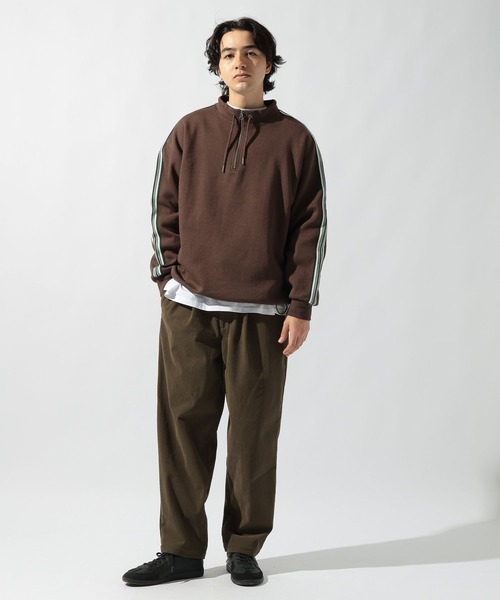 ショルダーラインハーフジッププルオーバー（Tシャツ/カットソー