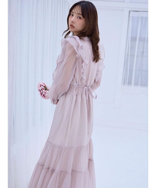 dazzlin(ダズリン)の「エアリーシャツワンピース(ワンピース・レディース・ピンク/アイボリー/グレー・MEDIUM/SMALL)」の10枚目の写真