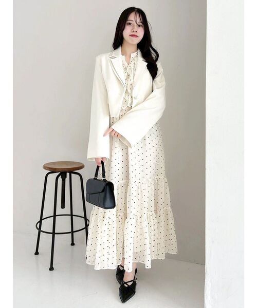 dazzlin（ダズリン）の「エアリーシャツワンピース（ワンピース・レディース・ピンク/アイボリー/グレー・MEDIUM/SMALL）」の6枚目の写真