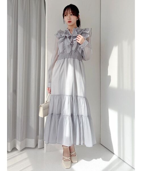 dazzlin（ダズリン）の「エアリーシャツワンピース（ワンピース・レディース・ピンク/アイボリー/グレー・MEDIUM/SMALL）」の10枚目の写真