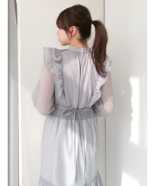 dazzlin（ダズリン）の「エアリーシャツワンピース（ワンピース・レディース・ピンク/アイボリー/グレー・MEDIUM/SMALL）」の15枚目の写真