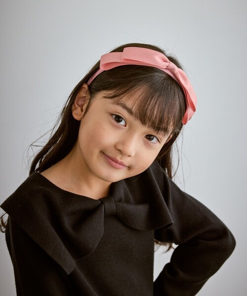 ROPE' PICNIC（ロペピクニック）の「【KIDS/キッズ】リボンカチューシャ（カチューシャ・キッズ・ダークラベンダー/ネイビー/オフホワイト/サックスブルー/ピンク・FREE）」の13枚目の写真