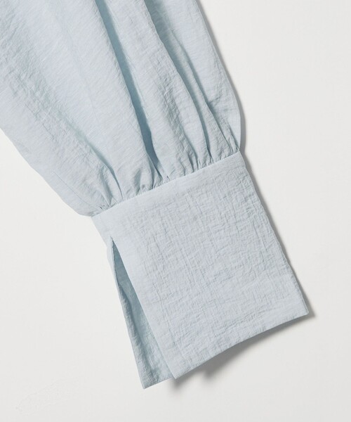 EMMEL REFINES(エメルリファインズ)の「<EMMEL REFINES>EM フリルギャザー キーネック ブラウス(シャツ/ブラウス・レディース・オフホワイト/ライトブルー/ライム・FREE)」の6枚目の写真