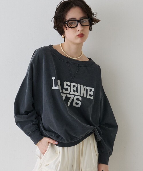 REMI RELIEF(レミレリーフ)の「【2026SS新作】【REMI RELIEF/レミレリーフ】別注スウェット(スウェット・レディース・ブラック/アイボリー/イエロー・フリー)」の3枚目の写真