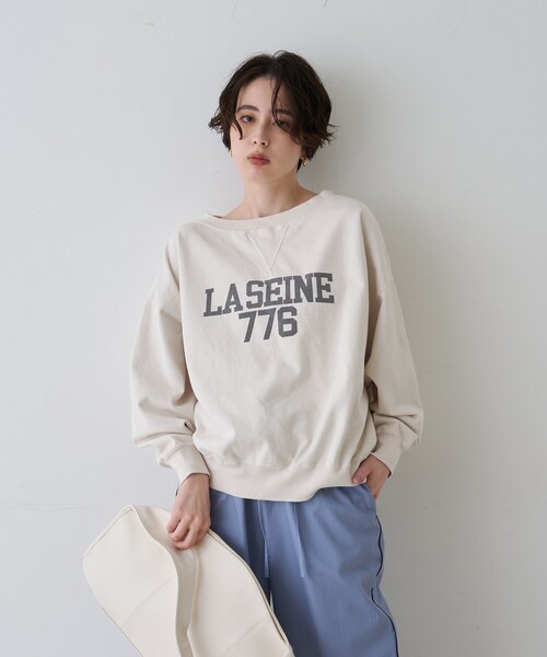 REMI RELIEF(レミレリーフ)の「【2026SS新作】【REMI RELIEF/レミレリーフ】別注スウェット(スウェット・レディース・ブラック/アイボリー/イエロー・フリー)」の6枚目の写真