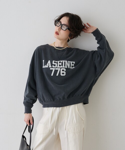 REMI RELIEF(レミレリーフ)の「【2026SS新作】【REMI RELIEF/レミレリーフ】別注スウェット(スウェット・レディース・ブラック/アイボリー/イエロー・フリー)」の10枚目の写真