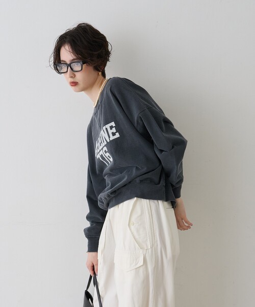 REMI RELIEF(レミレリーフ)の「【2026SS新作】【REMI RELIEF/レミレリーフ】別注スウェット(スウェット・レディース・ブラック/アイボリー/イエロー・フリー)」の11枚目の写真