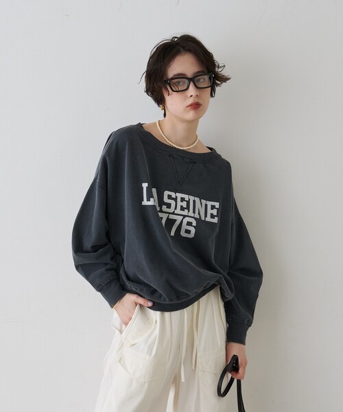 REMI RELIEF(レミレリーフ)の「【2026SS新作】【REMI RELIEF/レミレリーフ】別注スウェット(スウェット・レディース・ブラック/アイボリー/イエロー・フリー)」の13枚目の写真