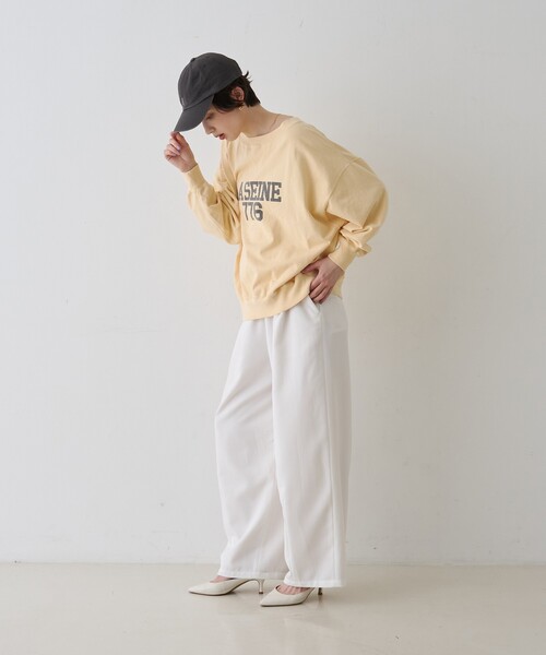 REMI RELIEF(レミレリーフ)の「【2026SS新作】【REMI RELIEF/レミレリーフ】別注スウェット(スウェット・レディース・ブラック/アイボリー/イエロー・フリー)」の16枚目の写真