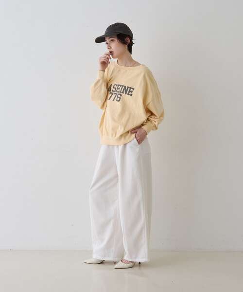 REMI RELIEF(レミレリーフ)の「【2026SS新作】【REMI RELIEF/レミレリーフ】別注スウェット(スウェット・レディース・ブラック/アイボリー/イエロー・フリー)」の17枚目の写真