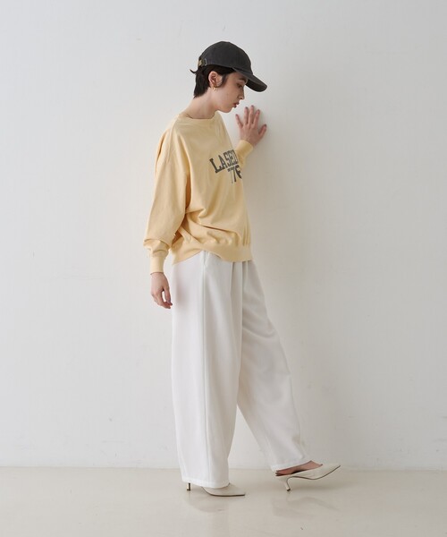 REMI RELIEF(レミレリーフ)の「【2026SS新作】【REMI RELIEF/レミレリーフ】別注スウェット(スウェット・レディース・ブラック/アイボリー/イエロー・フリー)」の18枚目の写真