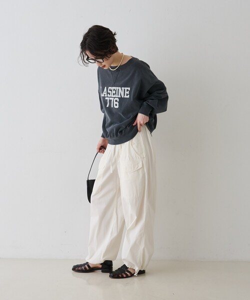 REMI RELIEF(レミレリーフ)の「【2026SS新作】【REMI RELIEF/レミレリーフ】別注スウェット(スウェット・レディース・ブラック/アイボリー/イエロー・フリー)」の22枚目の写真