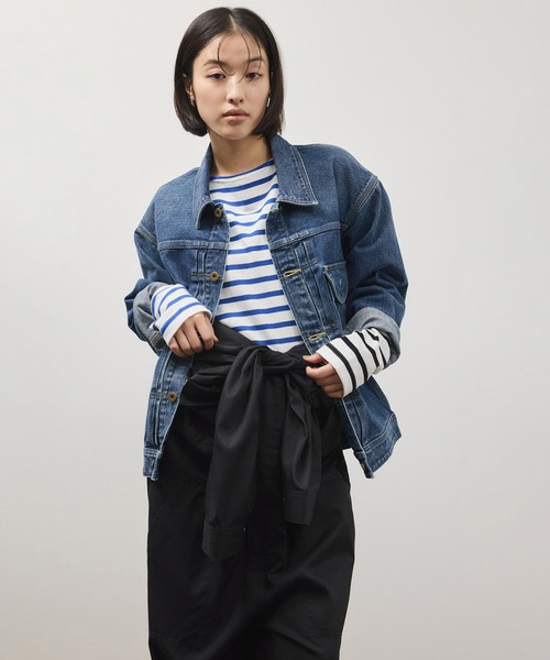 Lee(リー)の「【Lee for ADAM ET ROPE'】別注 デニムジャケット(デニムジャケット・レディース・ブルー/ネイビー・FREE)」の7枚目の写真