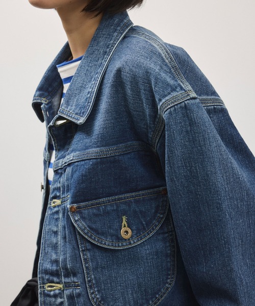 Lee(リー)の「【Lee for ADAM ET ROPE'】別注 デニムジャケット(デニムジャケット・レディース・ブルー/ネイビー・FREE)」の9枚目の写真
