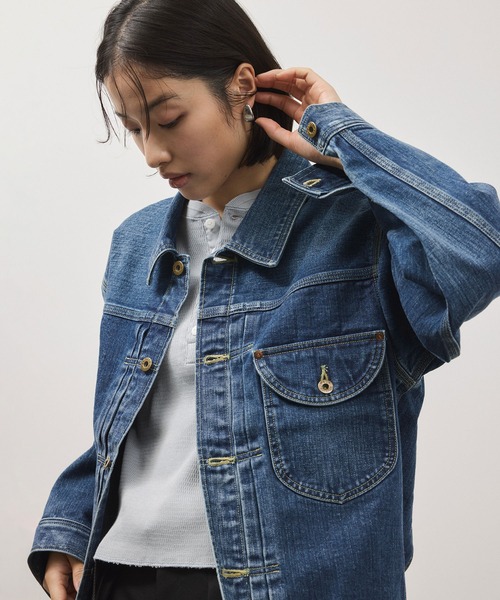 Lee(リー)の「【Lee for ADAM ET ROPE'】別注 デニムジャケット(デニムジャケット・レディース・ブルー/ネイビー・FREE)」の13枚目の写真