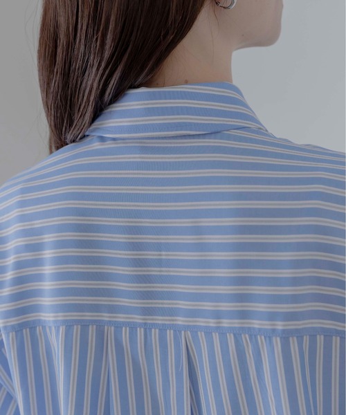 Eimee Law（エイミーロウ）の「レースラインストライプシャツ（シャツ/ブラウス・レディース・ブルー/イエロー・FREE）」の18枚目の写真