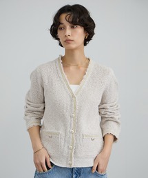 SALON adam et rope' | ツイーディーニットカーディガン(カーディガン/ボレロ)