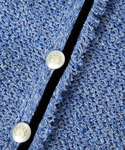 SALON adam et rope'（サロン アダム エ ロペ）の「ツイーディーニットカーディガン（カーディガン/ボレロ・レディース・オフホワイト/ブルー系その他4・FREE）」の21枚目の写真