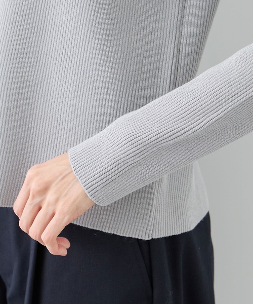 ROPE' PICNIC（ロペピクニック）の「レースカラーニット（ニット/セーター・レディース・ライトグレー/オフホワイト/ネイビー・S/M）」の13枚目の写真