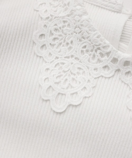 ROPE' PICNIC（ロペピクニック）の「レースカラーニット（ニット/セーター・レディース・ライトグレー/オフホワイト/ネイビー・S/M）」の17枚目の写真