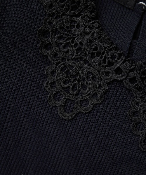 ROPE' PICNIC（ロペピクニック）の「レースカラーニット（ニット/セーター・レディース・ライトグレー/オフホワイト/ネイビー・S/M）」の20枚目の写真