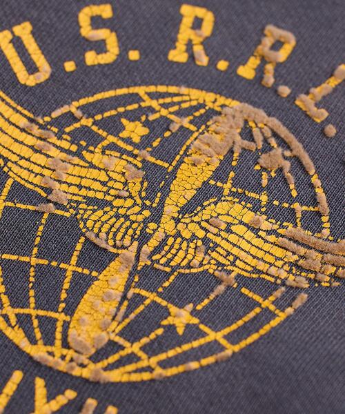 RRL（ダブル アール エル）の「フレンチ テリー グラフィック スウェットシャツ（スウェット・メンズ・ブルー・XL/S/M/L/XXL/XS）」の4枚目の写真