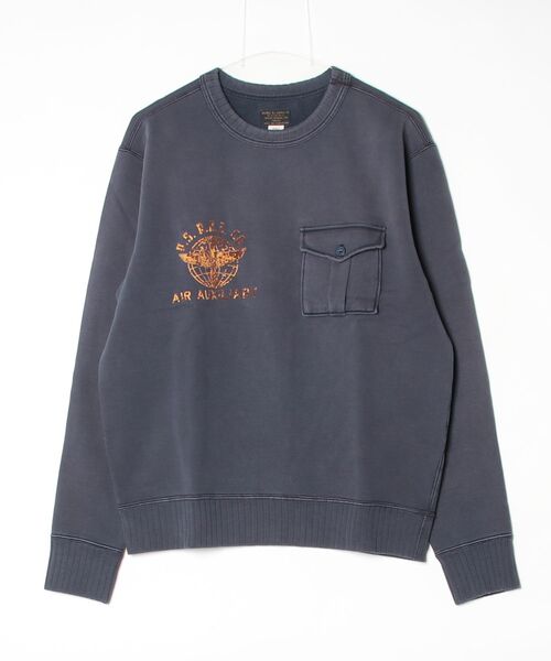 RRL（ダブル アール エル）の「フレンチ テリー グラフィック スウェットシャツ（スウェット・メンズ・ブルー・XL/S/M/L/XXL/XS）」の8枚目の写真